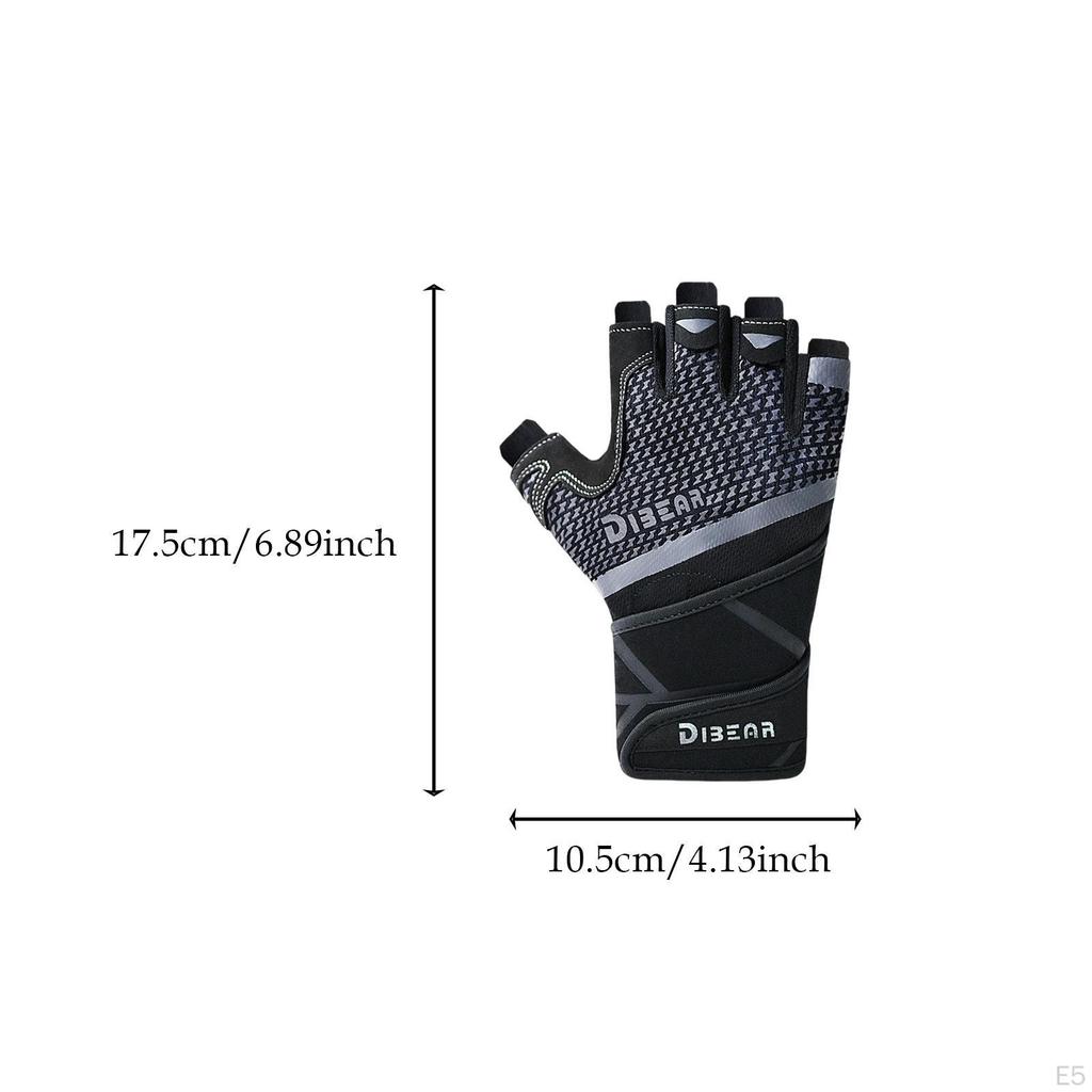 Half Finger Gloves for Men And Women with Adjustable Wristband Fitness Training
