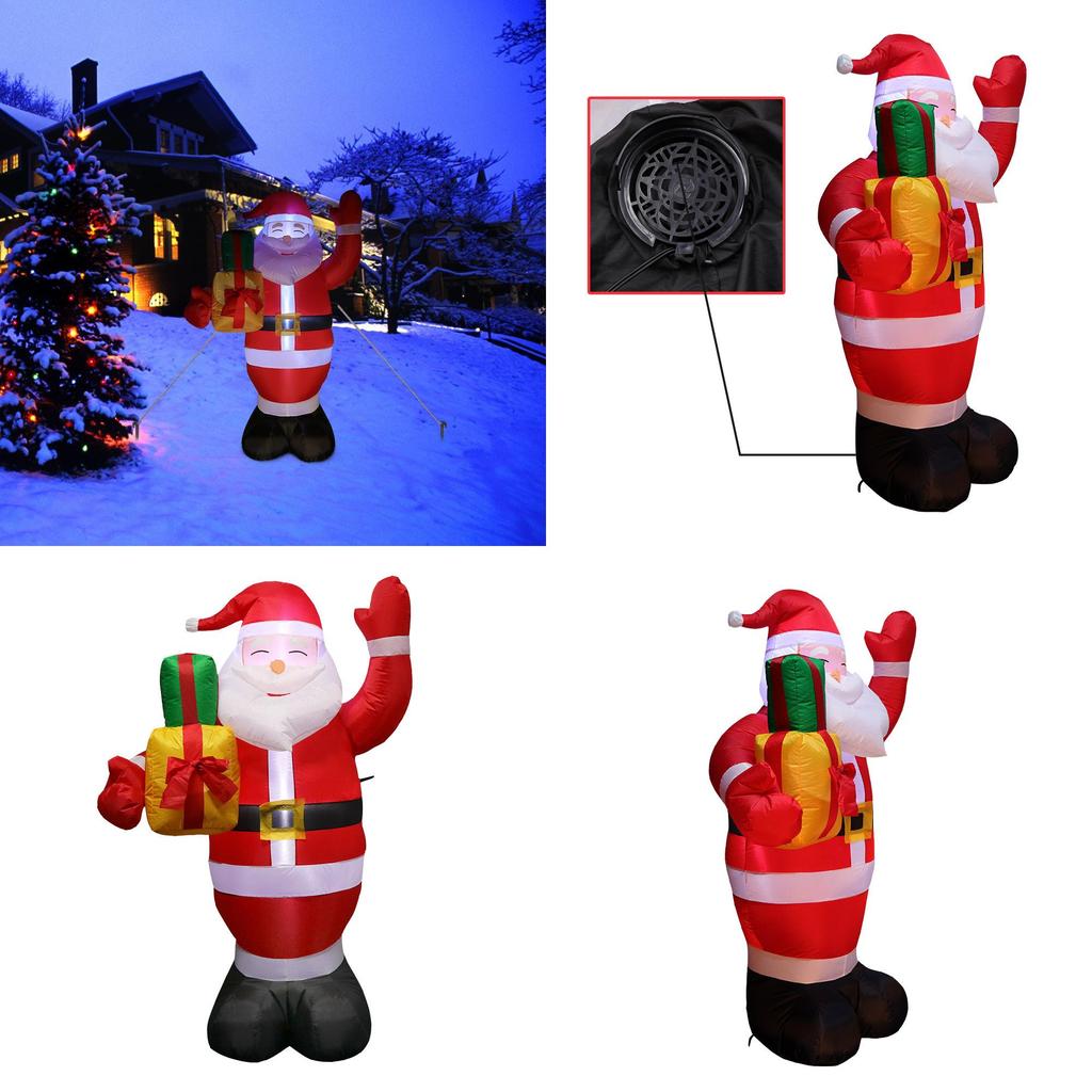 Festive 1.5m Inflatable Santa Claus Air Model Christmas Decoration Prop For Party Venue