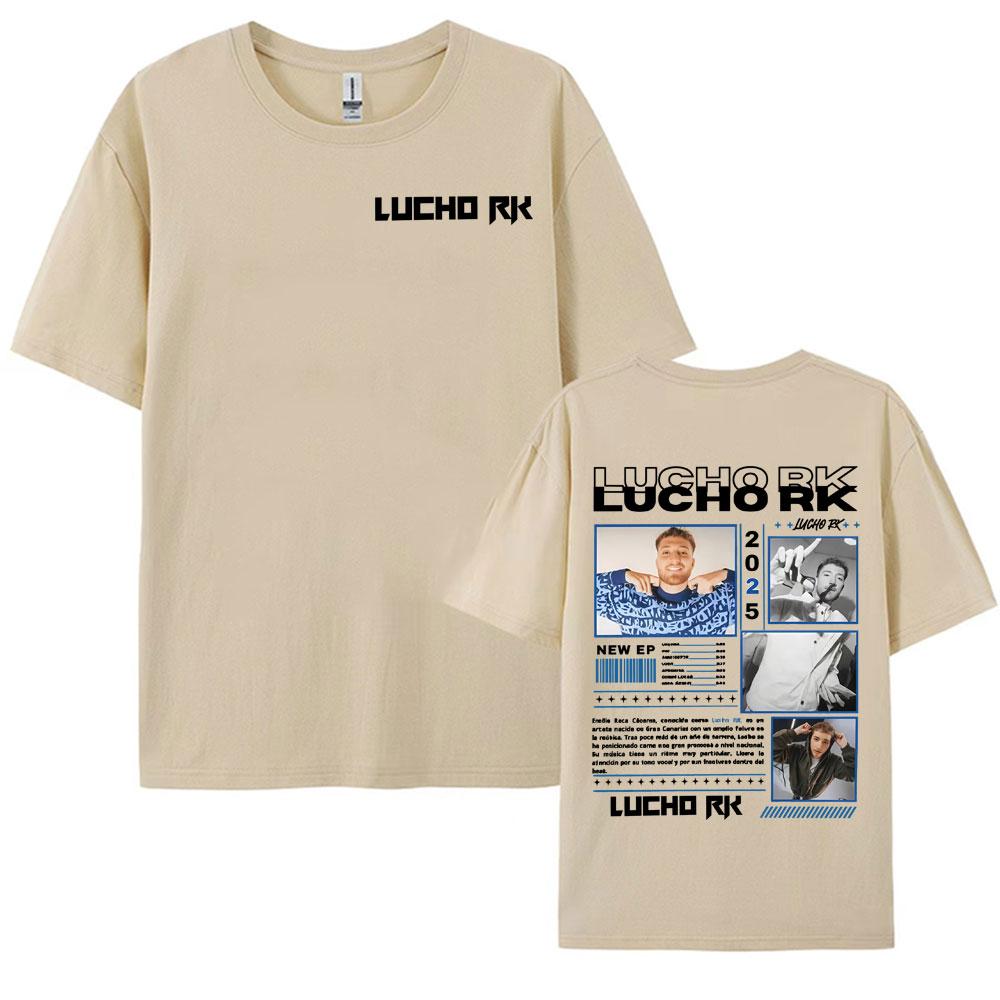 Rapper Lucho Rk Album Tour 2025 Graphic T Shirts Unisex Women High Quality Hip Hop Pop Music Tee Shirt Cotton Short Sleeve TShirts
