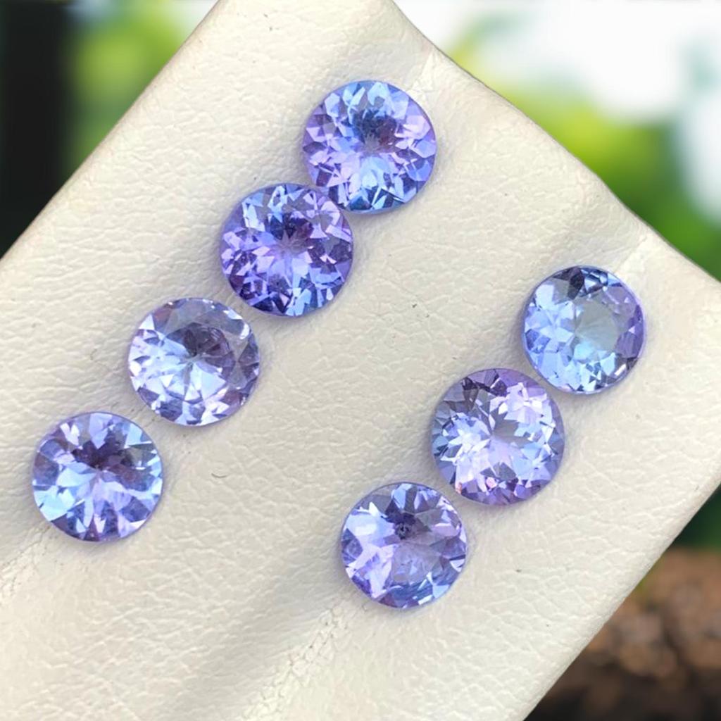 A+ Color Natural Tanzanite Gemstone Lot, Round Cut Gemstone Lot, Healing Tanzanite Stone.
