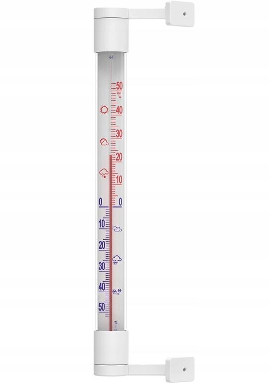 Self-adhesive outdoor thermometer, white, 22 cm