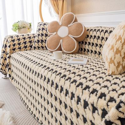Plush Sofa Towel New Winter Sofa Cover Cloth Modern Light Luxury Thickened Sofa Cover