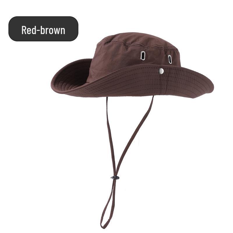 Sports Camping UV Protection Wide Brim Bucket Hat - Foldable, Breathable Sunshade for Travel & Mountaineering