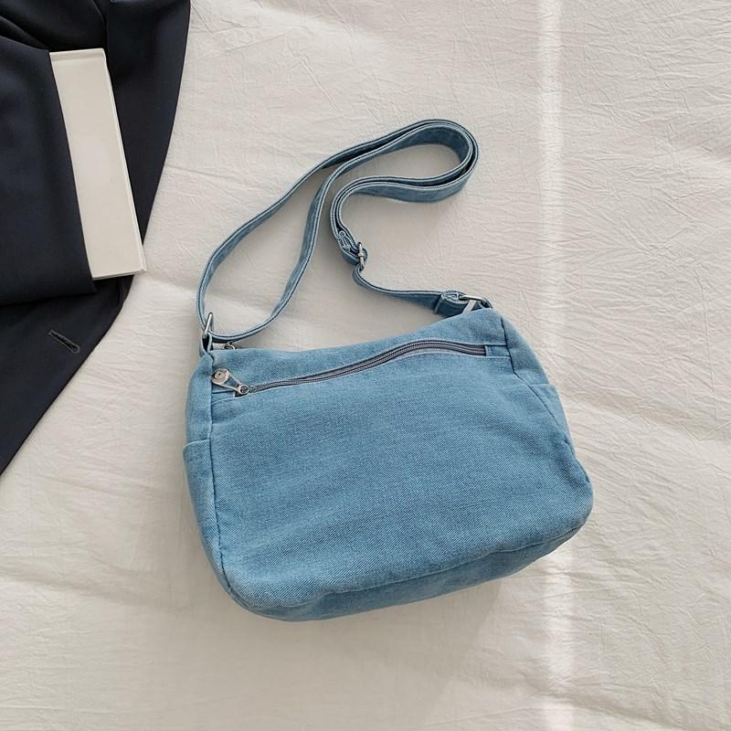 Dámská džínová taška Velkokapacitní crossbody taška Cestovní nákupní taška