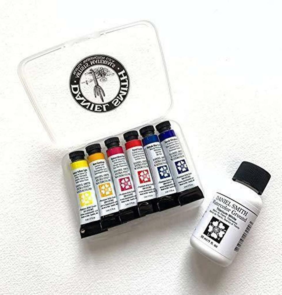 Daniel Smith Transparent Watercolor Paint Extra Fine Essential Mix 6 Color Set with Ground 5ml 285610117 (No. 2)