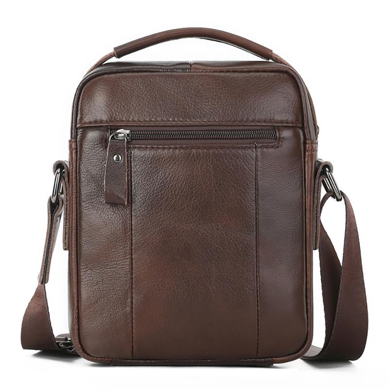 First Layer Cowhide Shoulder Bag Men's Cowhide Messenger Bag Casual Vertical Business Men's Bag Fashion Trend