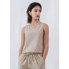 Linen Cross Back Top Women Relaxed Fit Boat Neck Casual Summer Blouse