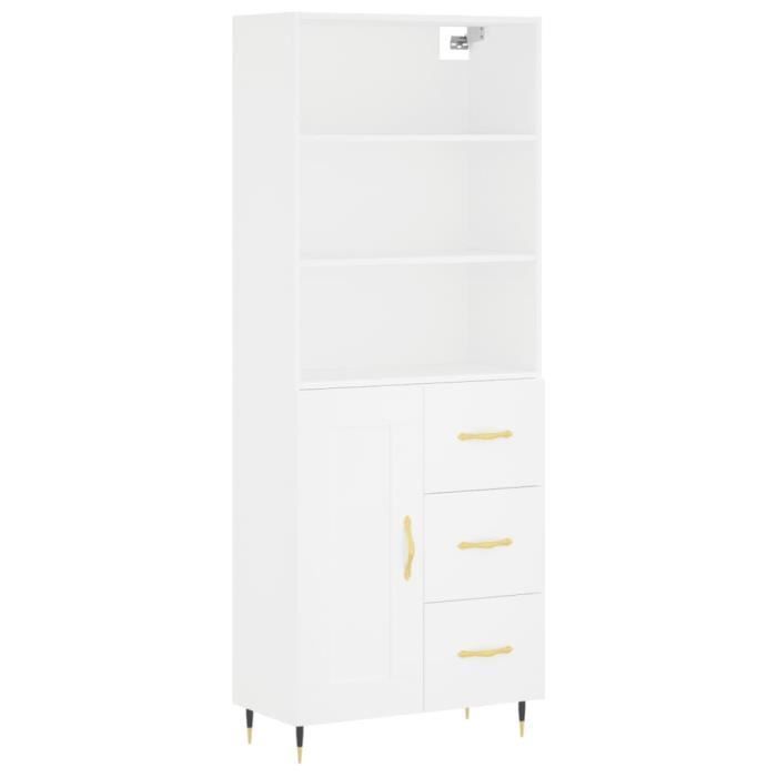 VidaXL Highboard White 69.5x34x180 Cm Engineered Wood 3189997