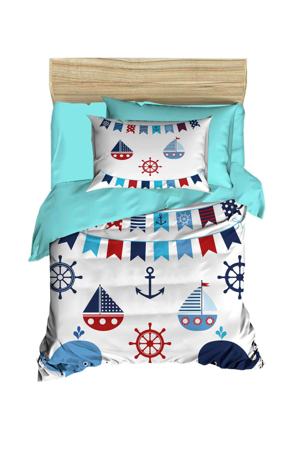 

Digital Printed 3D Cotton Newborn Baby Bedding Set Anchor Marine