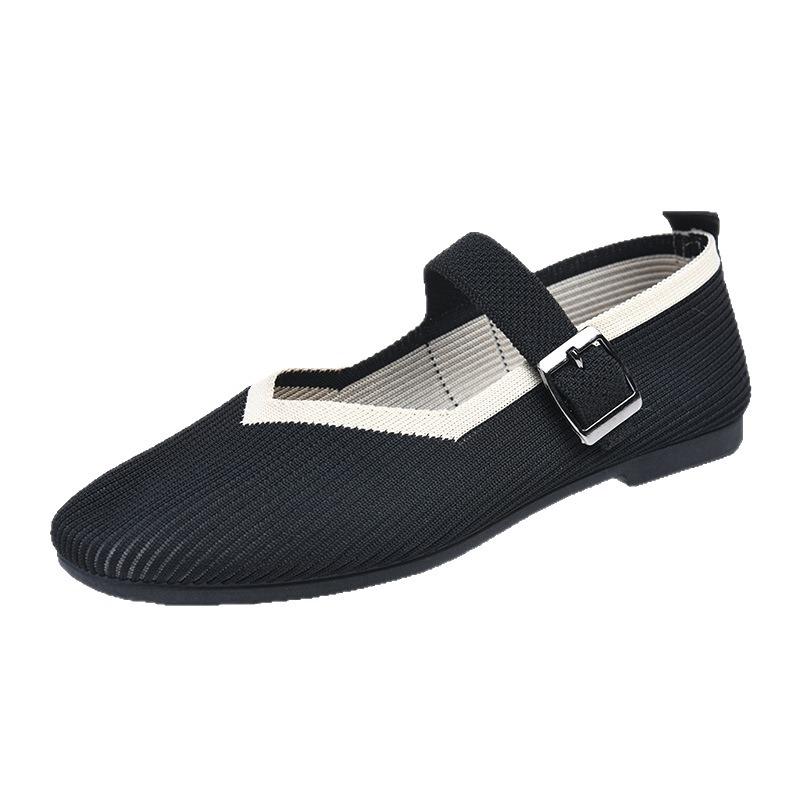 Damenschuhe in Übergröße mit atmungsaktivem Mesh und eckiger Spitze sind weich, leicht und atmungsaktiv. Innenschuhe für Mütter.