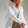 Spring Green Button Up Shirts Korean Fashion Women Cotton Long Sleeve Blouses Office Lady Blouse Summer Basic White Tops 26538
