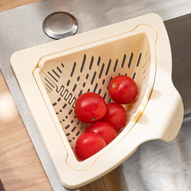 Multifunctional Kitchen & Bathroom Drain Basket: Filter Net, Vegetable & Fruit Washing, Rice Sieve, Water Leak Rack.