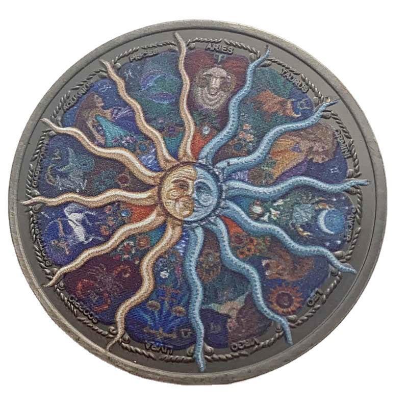 Zodiac Zodiac, Saint Seiya, Star and Arrow Painting Commemorative Medals, Twelve Constellation Coins, Sun Craft Coins