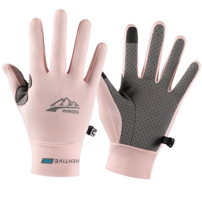 Summer Outdoor Sports Gloves Men's and Women's Ice Silk Light and Breathable Wear-resistant Non-slip Cycling Fitness Gloves