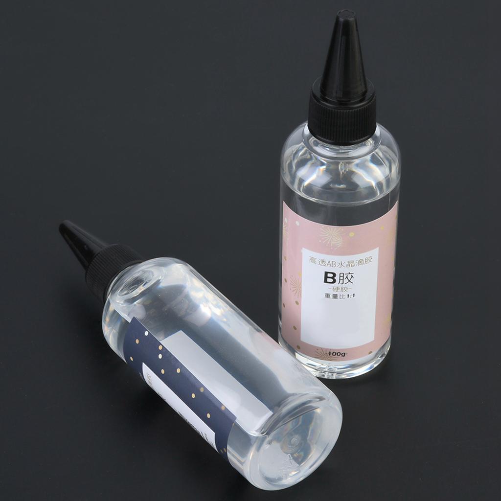 High Transparent Crystal Glue AB Drop Glue Handcraft Epoxy Resin(200g 7.1oz 1:1)