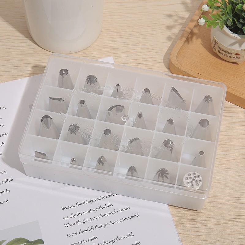 24-Piece Stainless Steel Flower Icing Nozzle Set for DIY Baking