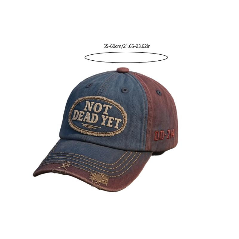 Embroidered Letters Baseball Hat Design Adjustable Strap Lightweight Polyester Casual Sporty Headwear