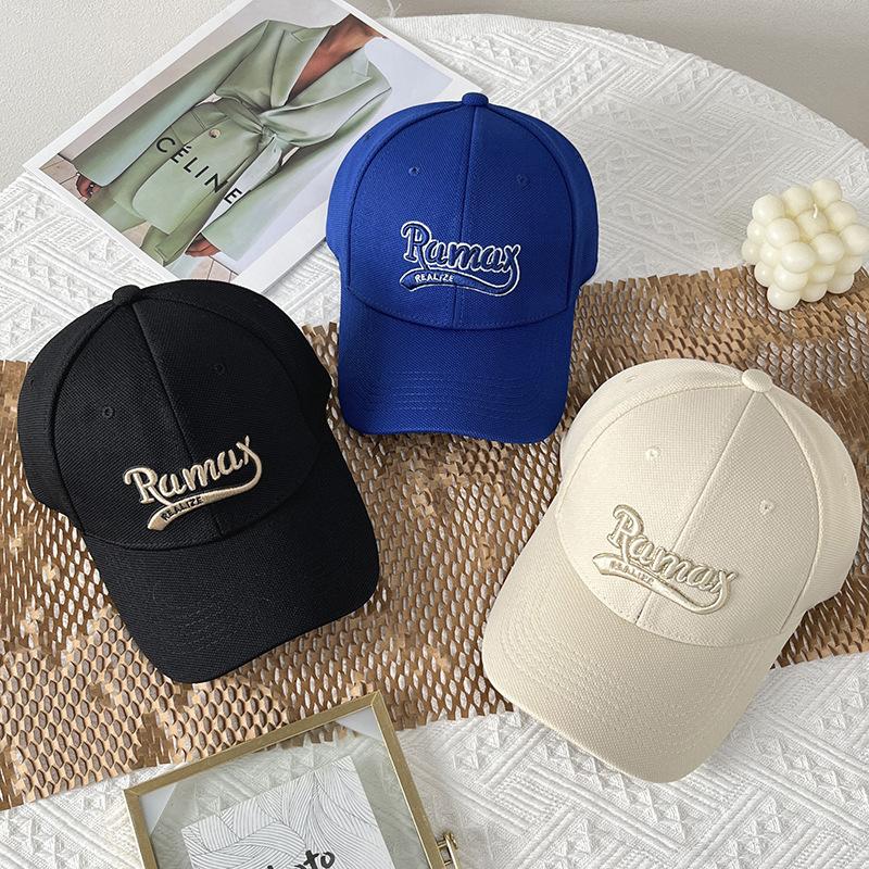 New Three-dimensional Embroidered Letter Hard Top Baseball Cap for Men and Women, Sun Protection, Summer Face Cap, Sun Hat
