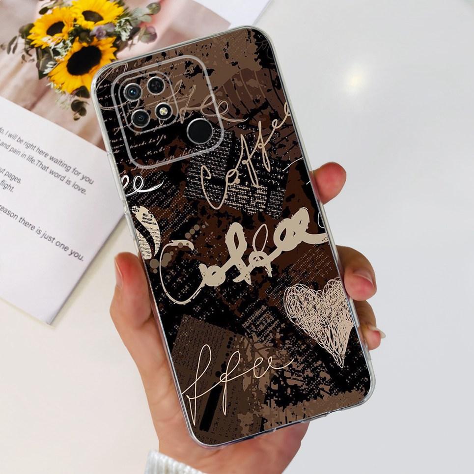 For Cover Xiaomi Redmi 10 10A 10C 2022 Phone Case Butterfly Flower Colorful Girly Funda Transparent Soft TPU Silicone Back Cover