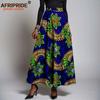 Women`s Skirts African Clothes High Waist Midi Skirt Ankara Attire Plaid Skirt Print Outfits Pure Cotton Wear A2327001