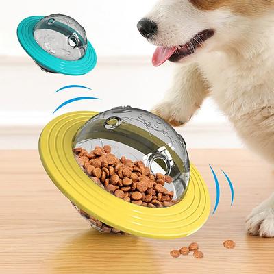 Hundespielzeug UFO Haustier Leckfutterball Zwei-in-eins Frisbee-Spielzeug Interaktiv Verbessert IQ Spielzeug für Kleine Mittlere Große Hunde Haustierbedarf