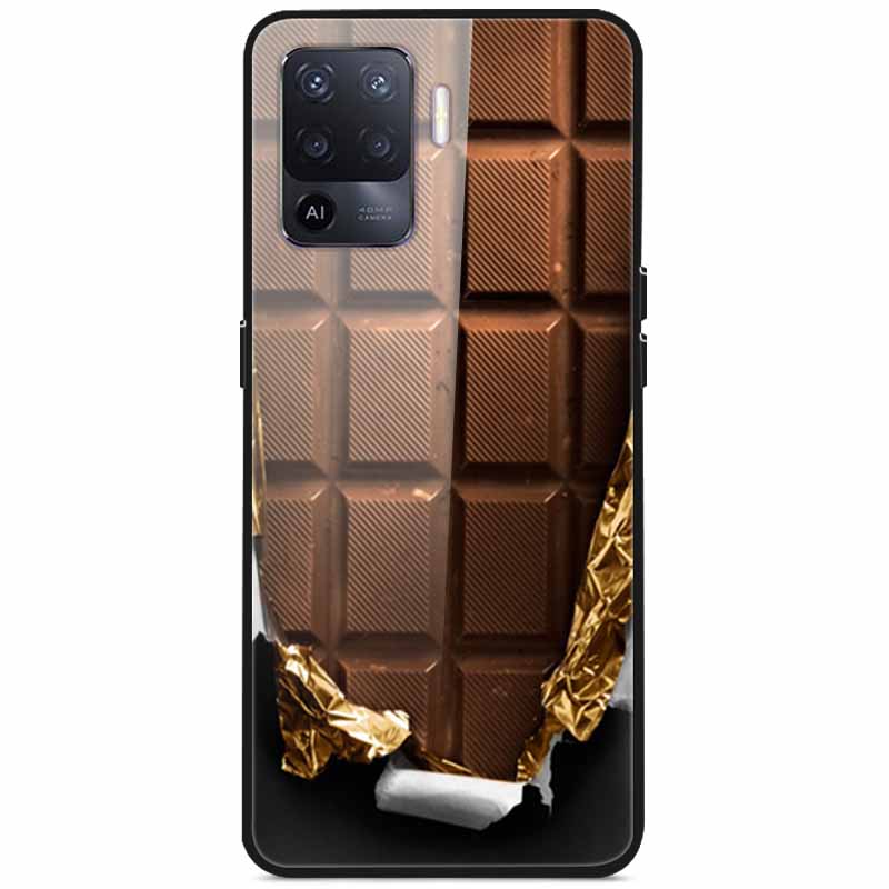 Tempered Glass Case For Oppo Reno5 Lite Hard Back Cover for Oppo Reno 5 Lite Luxury Painted Reno5Lite Funda 6.43'' Shockproof