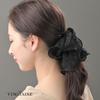 VINGTAINE Chiffon Scrunchie Hair Accessory for Lightweight and Easy to Hair Women, Style, Tie, HS-210-IV