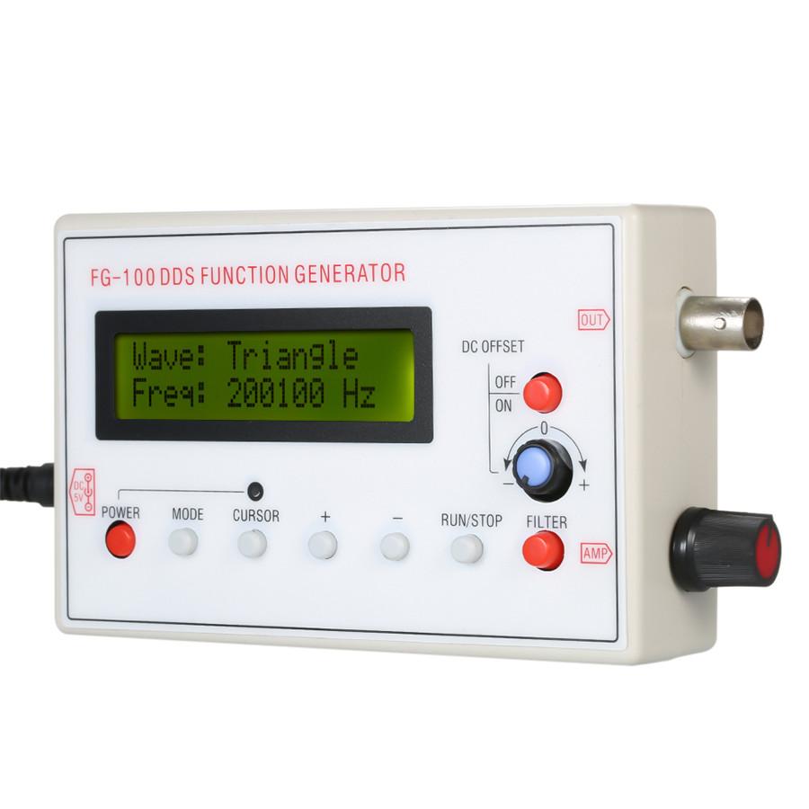 FG-100DDS Function Signal Generator Frequency 1-500KHz Sine+Triangle+Square Wave