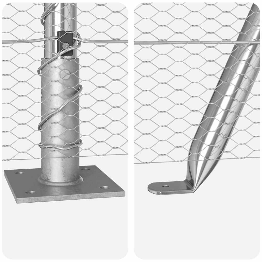 Welded Wire Fence with Concrete Foundation 25 X 0.8 M (W X H)