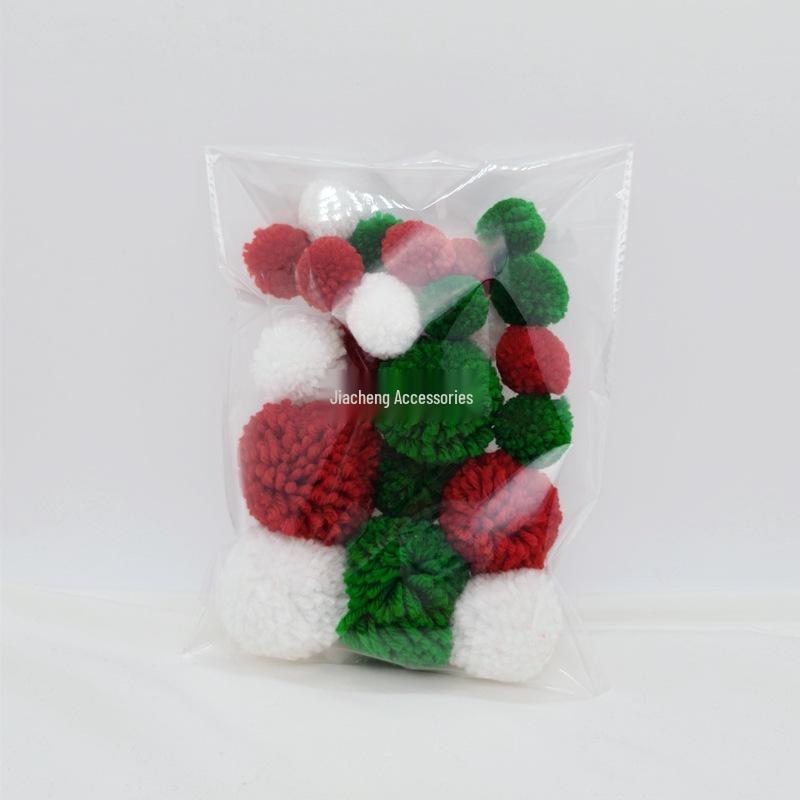 Multi-Color Yarn Pompom - Christmas Clothing & Jewelry Accessories (3-6CM)