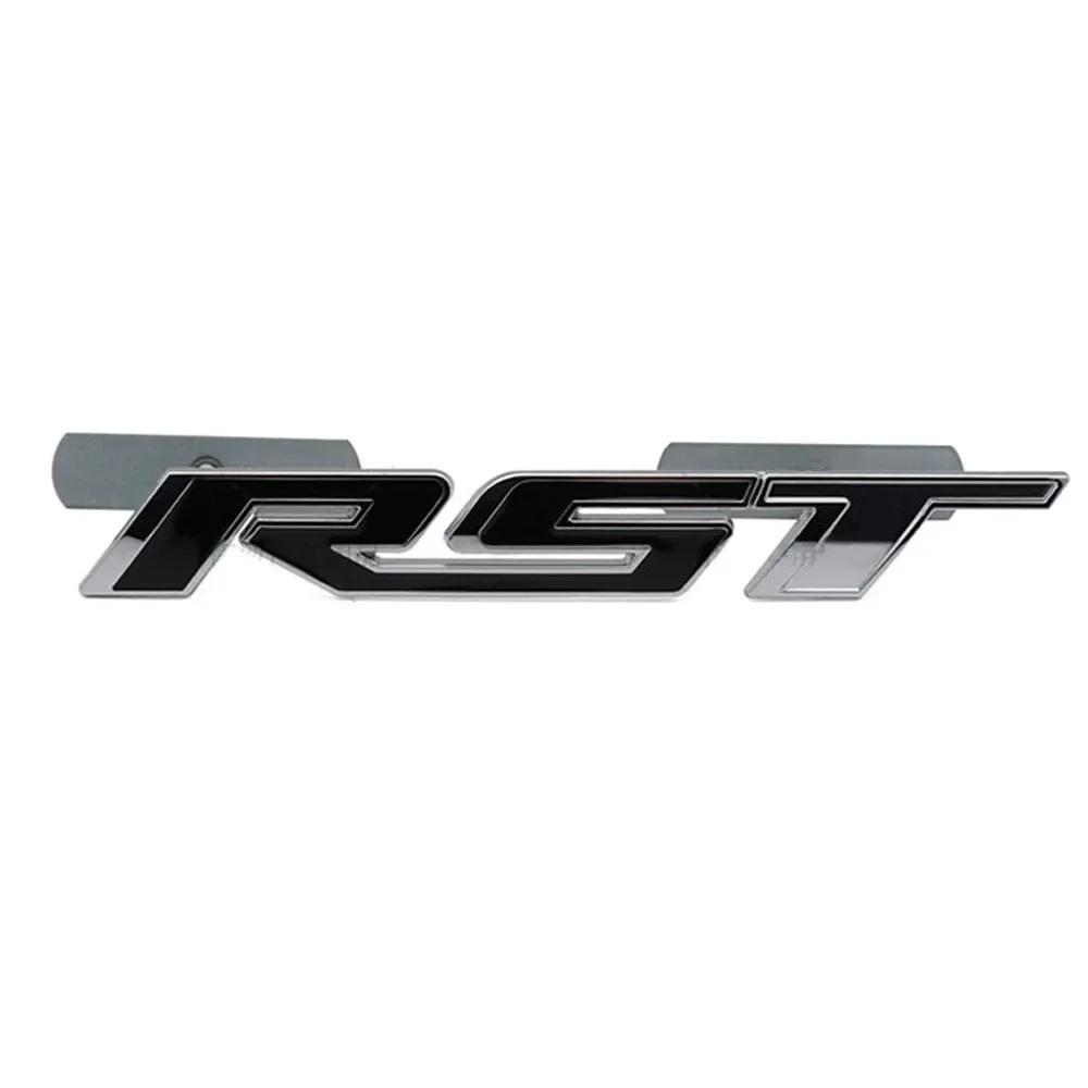 Metal RST Logo Car Front Grille Emblem Auto Trunk Sticker for Chevrolet Camaro Cavalier Onix Cruze Aveo Silverado la2