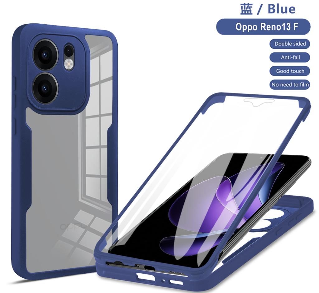 For OPPO Reno13 F 4G 5G 360 Phone Case Full Coverage Protection Screen Protector Camera Lens Bumper Shell Funda