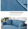 Solid Color Knitted Polar Fleece Sofa Cover - Full Coverage Cushion Cover