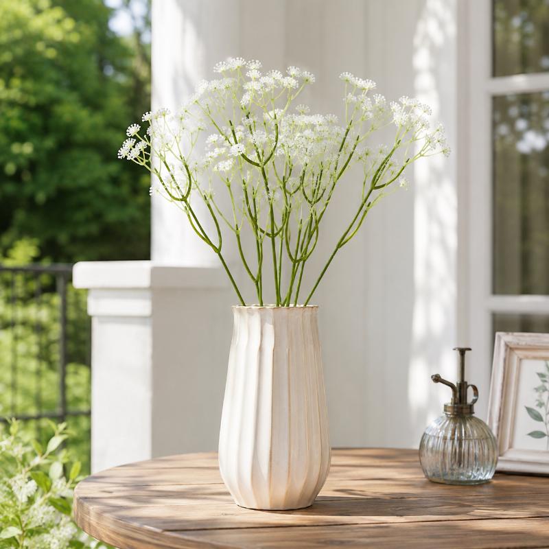 20 Bouquets Artificial Gypsophila White Faux Gypsophila Bouquets For Wedding Indoor And Outdoor Props And Decorations
