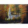 1000 Piece Jigsaw Puzzle: Cozy Autumn Forest House Landscape