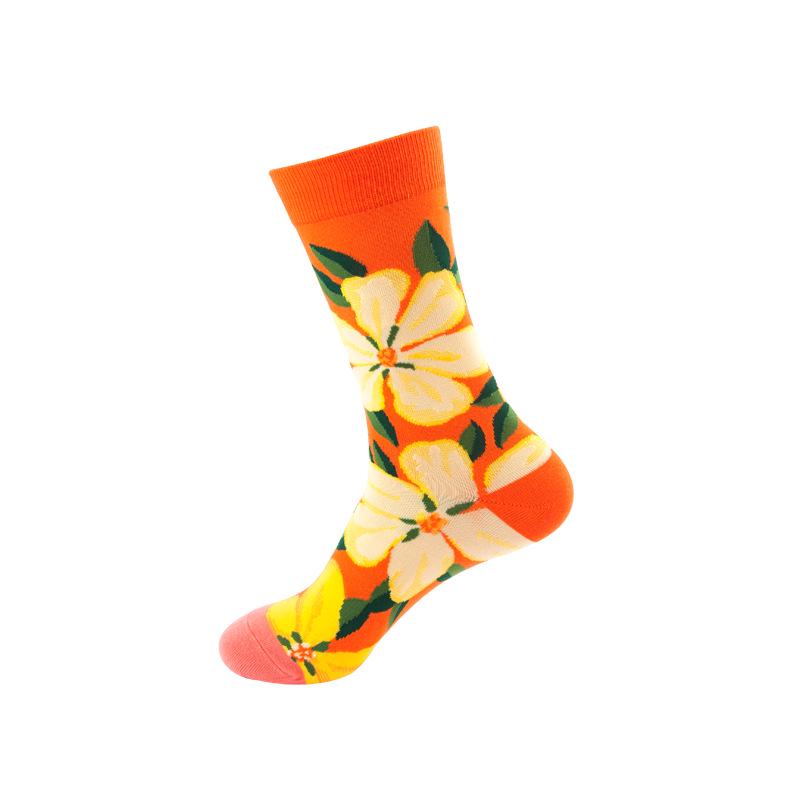 Moyu Trendige Baumwollsocken in Wadenhöhe mit Aufdruck für Damen und Herren – Herbst/Winter Kollektion