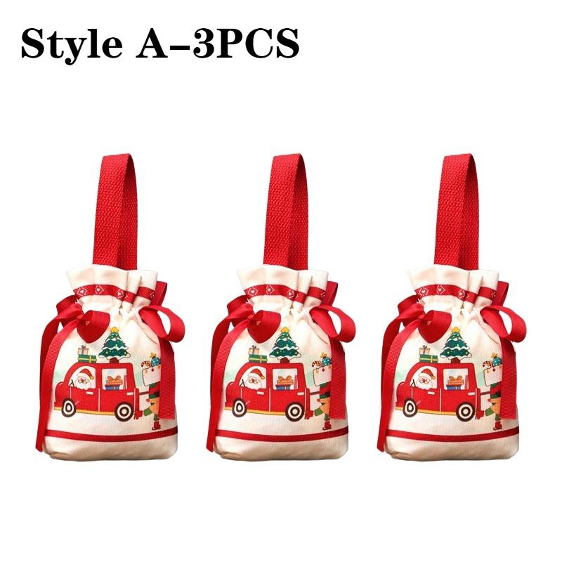 1-10PCS Christmas Gift Bags Christmas Eve Apple Bag Candy Bag Creative Little Gift Bag for Peaceful Fruit Packaging