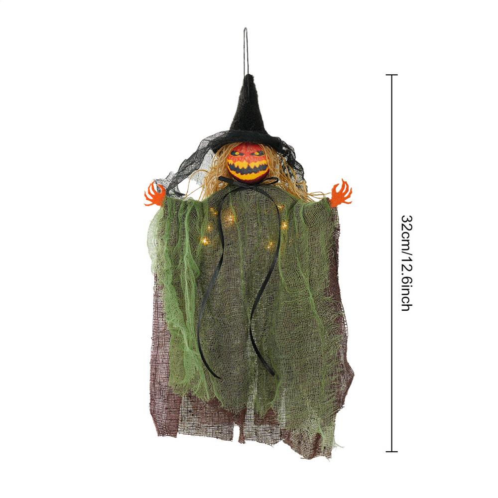 2025 Halloweens Hanging Witch Glowing In the Dark Garden Tree Light-Up Spooky Witch Pendant Creepy Haunted House Prop