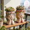 Adorable Girl Shape Silicone Molds For Resin Casting Making Candle Holder Pencil Cup Gypsum Flowerpots Home Decoration