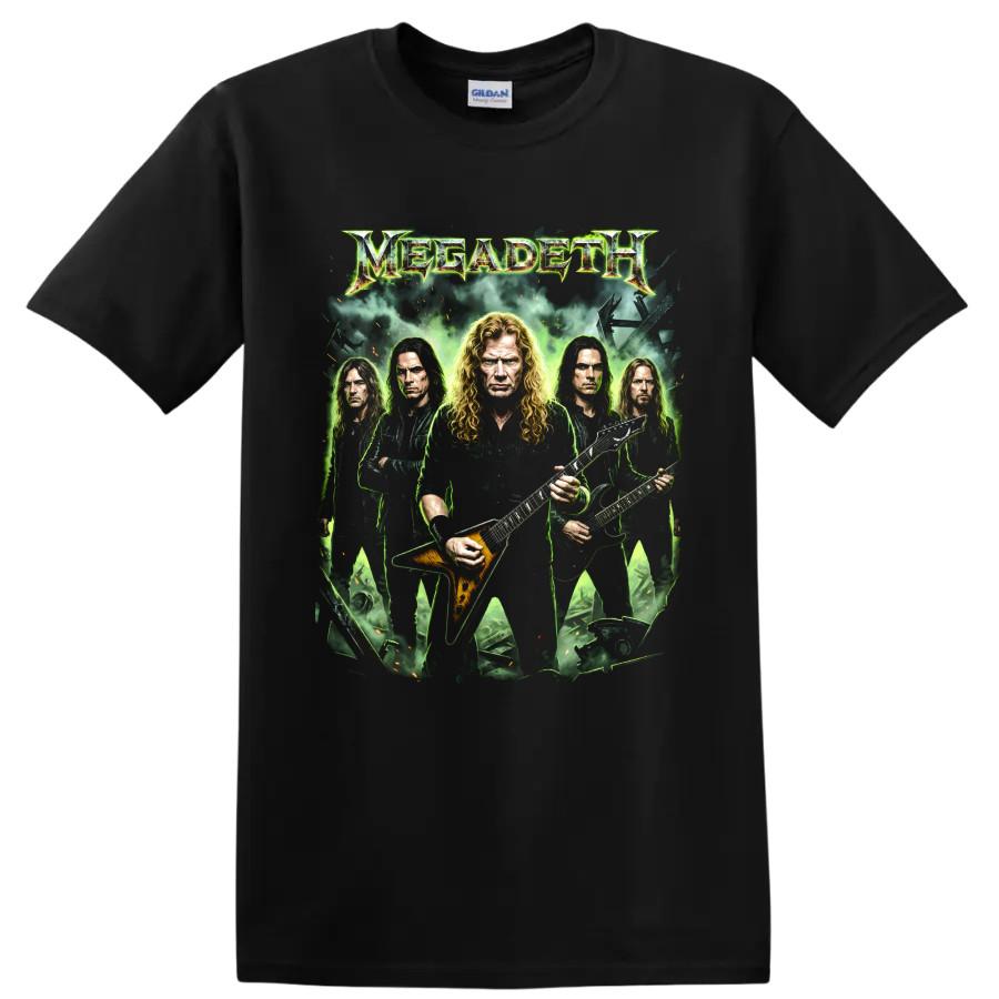 Dave Mustaine Thrash Metal Guitarist T Shirt Heavy Rock Concert Art Graphic Tee