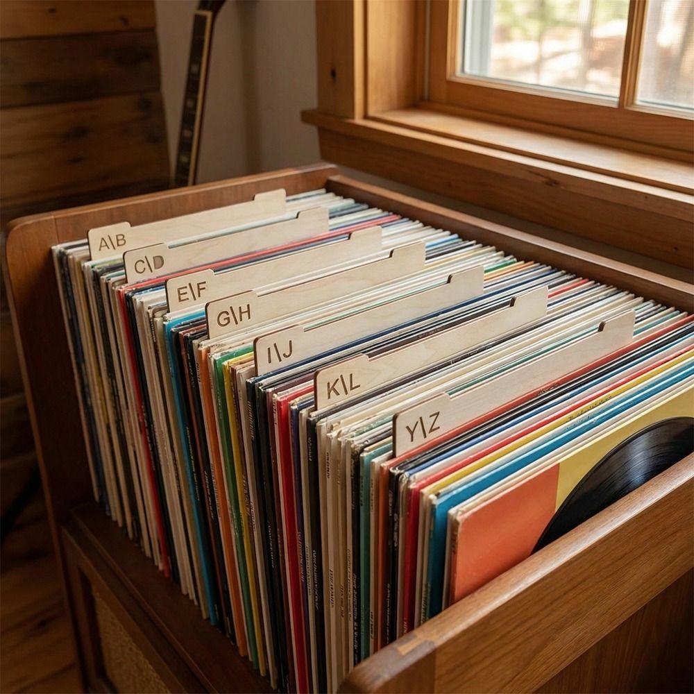 Versatile Guide Separator Holder Alphabetical a-Z Record Index Card  Book Shelf