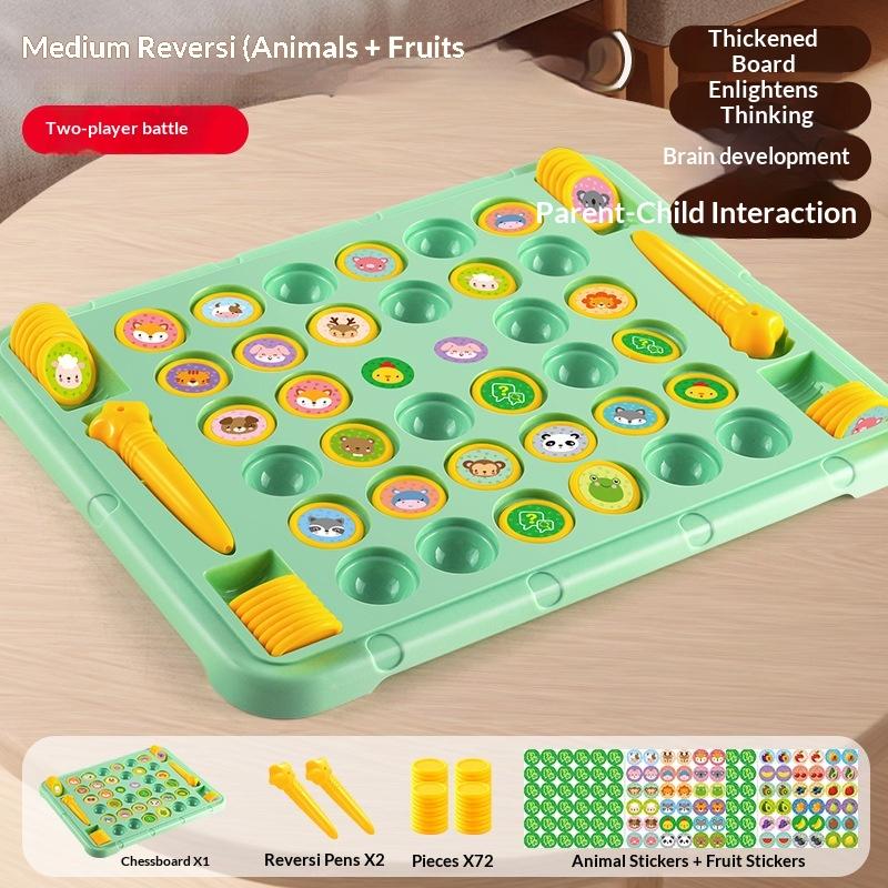 2-4 Player Flip Chess Memory Game Board Games Double Player Battle Puzzle Toy Kid Concentration