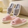 Fluffy Comfort Home Slip-On Slippers with Thick Soles for Indoor Wear, Women Shoes