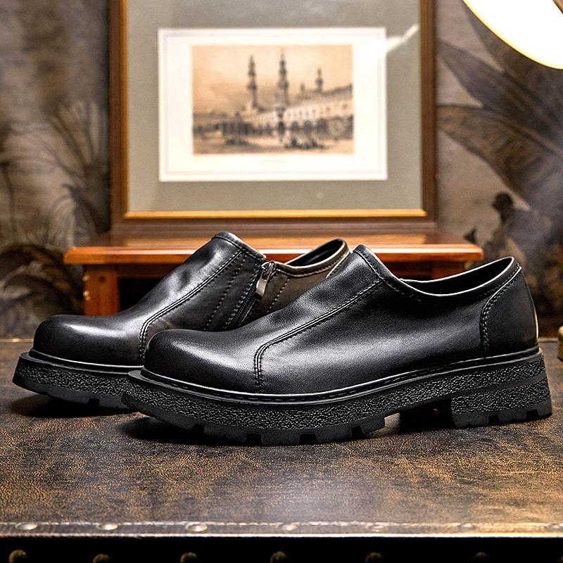 Handgefertigte Lederschuhe Herrenschuhe Business Casual Schuhe Weiches Leder Weiche Sohle Autofahren Ein Pedal Herren Lederschuhe Slipper