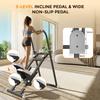 QK-7906 Stair Stepper with Resistance Bands Adjustable Pedals & Handlebar LCD Displa, Compact Home Cardio Stepper Machine