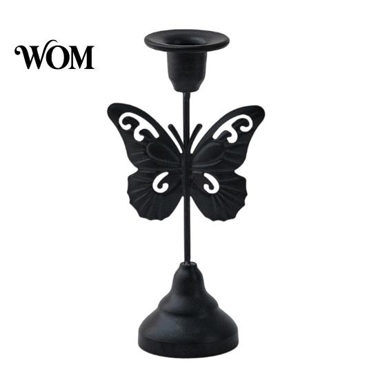 Aged Texture Candle Holder Vintage Metal Holder, Romantic Candlestick Dinner Table Centerpiece, Retro Reusable Decor for Wedding Party and Home