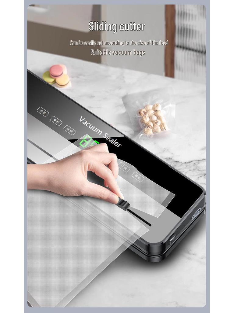 Automatic Household Vacuum Sealer with Fresh-Keeping and Cutting Function