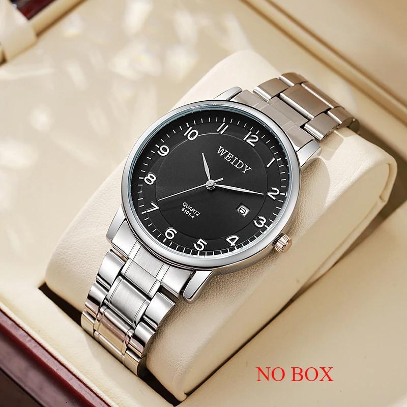 Módní pánské dámské hodinky ocelové kalendářové křemenné hodinky jednoduché klasické atmosférické hodinky párové hodinky dropshipping BEZ krabičky