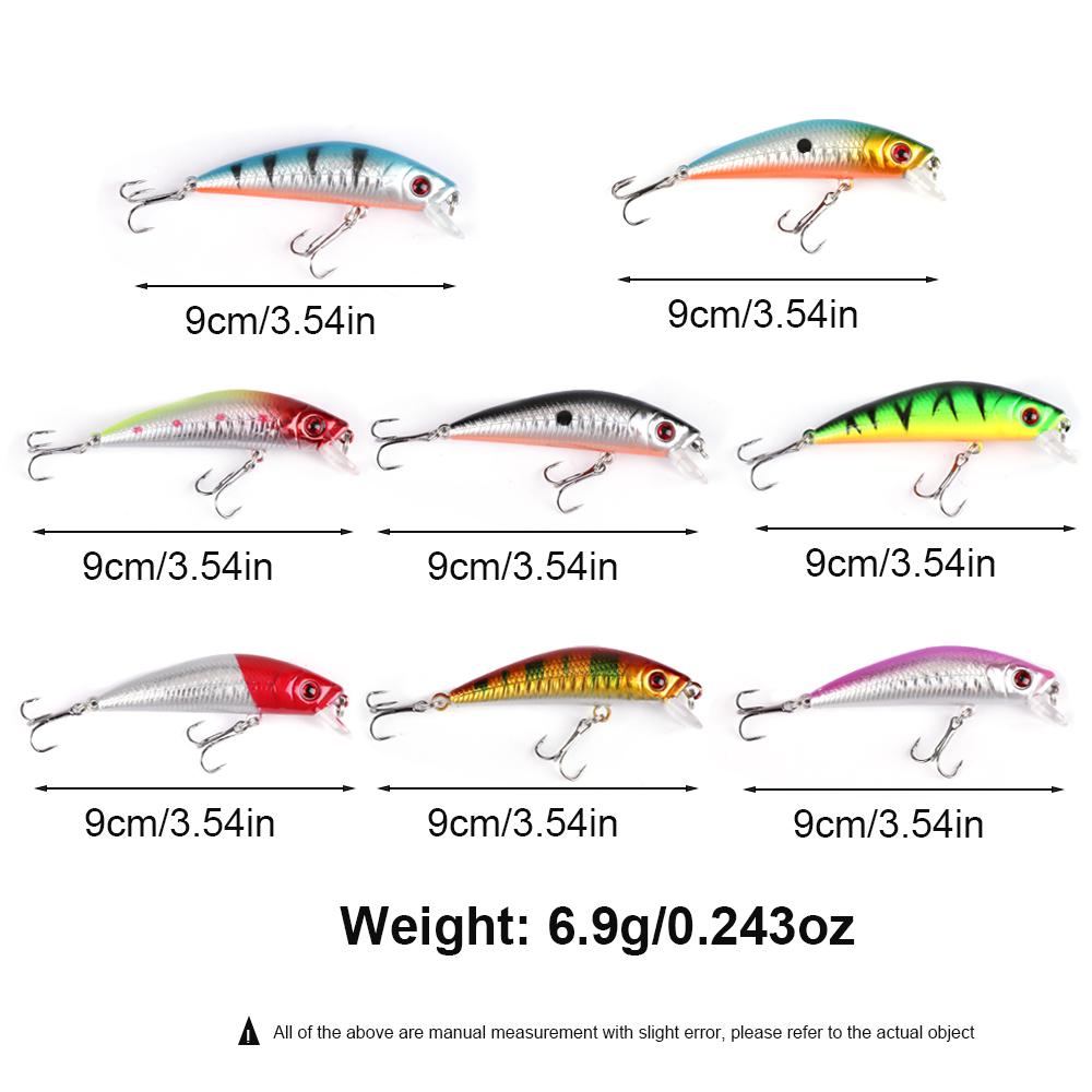 4pcs 69g0234 4colors 9cm354inch Ftk Wobbler Minnow Fishing Lure Bionic Bass Pike Bait