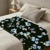 Floral Flannel Throw Non-Pilling Soft Warm Blanket for New Moms, Home, Sofa, Holiday (Xmas, Halloween) & All Seasons